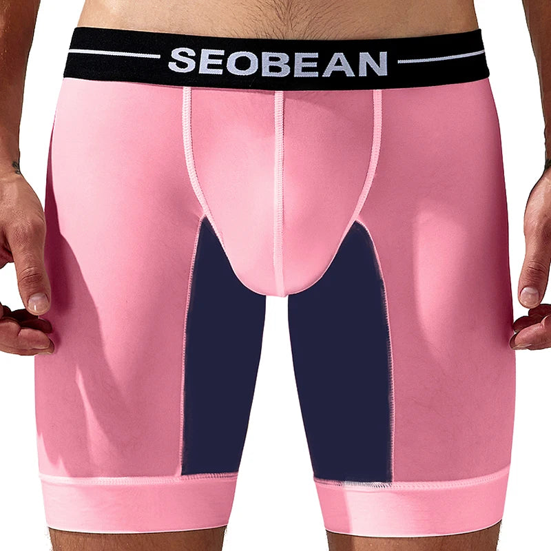 Seobean-men's new coming long boxer briefs underwear - Cosmic Twink