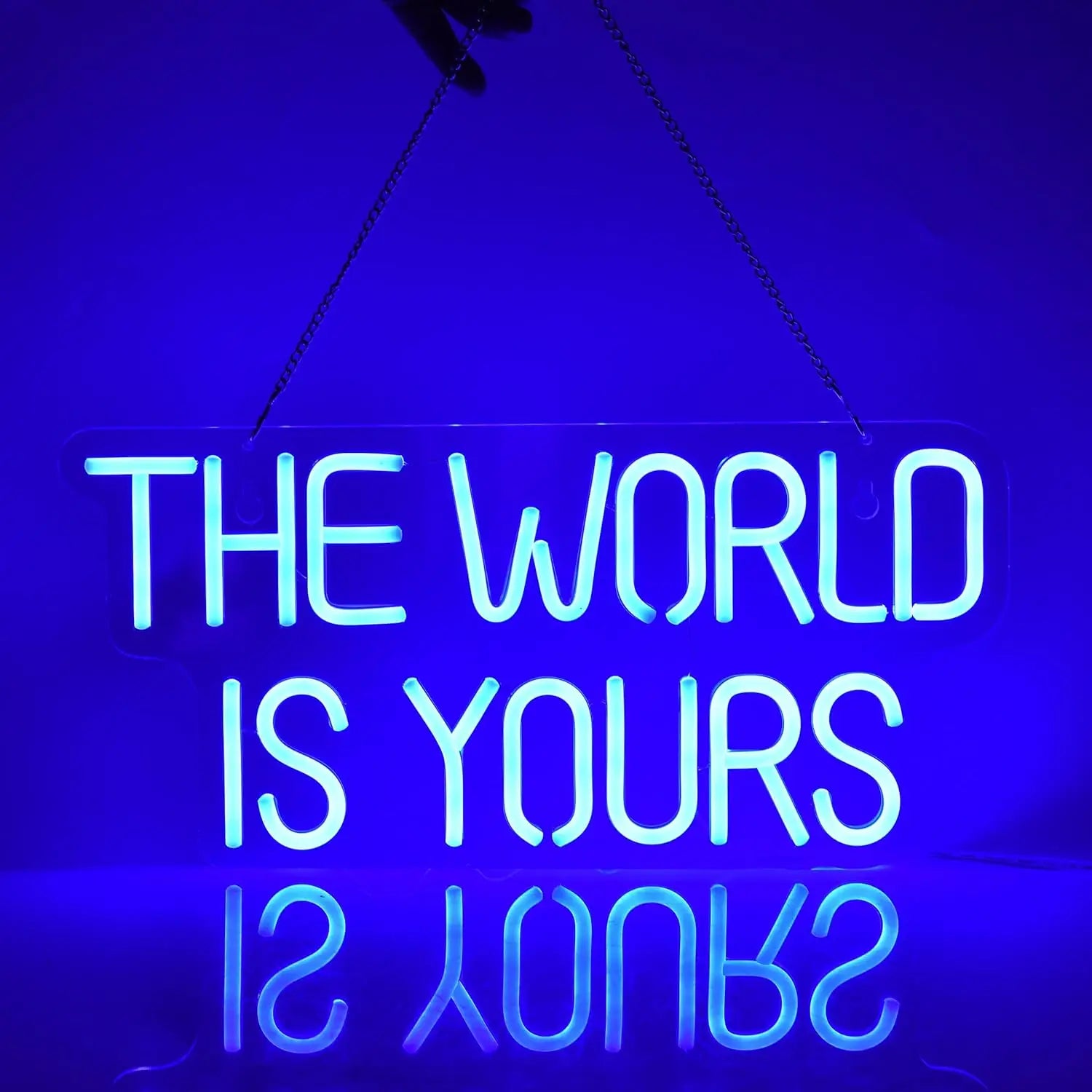 The World Is Yours Neon Sign Carved Planet LED Neon Light Sign for Office Wedding Man Cave Game Room Wall Decor Birthday Gift - Cosmic Twink