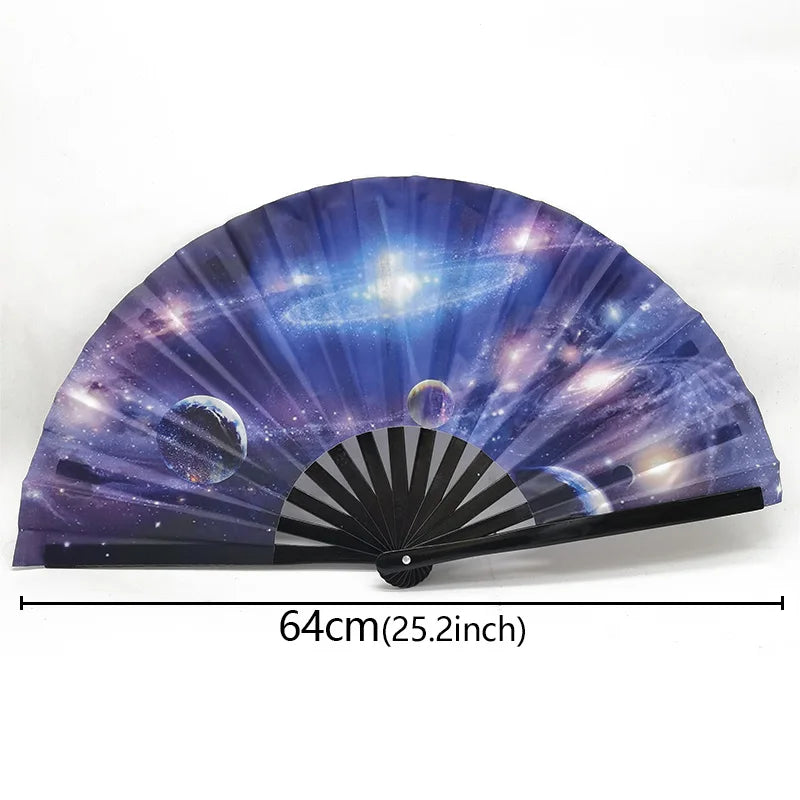 Chinese Kung Fu Fan Martial Arts Dance Folding Fan Traditional Martial Ventilador Portable Hand Folding Fans Performance Props - Cosmic Twink