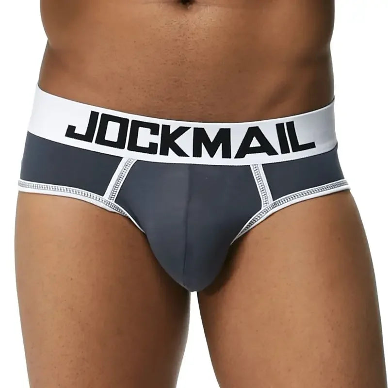 JOCKMAIL Brand Men Underwear Briefs Sexy Gay Penis Pouch Push up calzoncillos hombre slip cuecas Gay Underwear Enhancing panties - Cosmic Twink