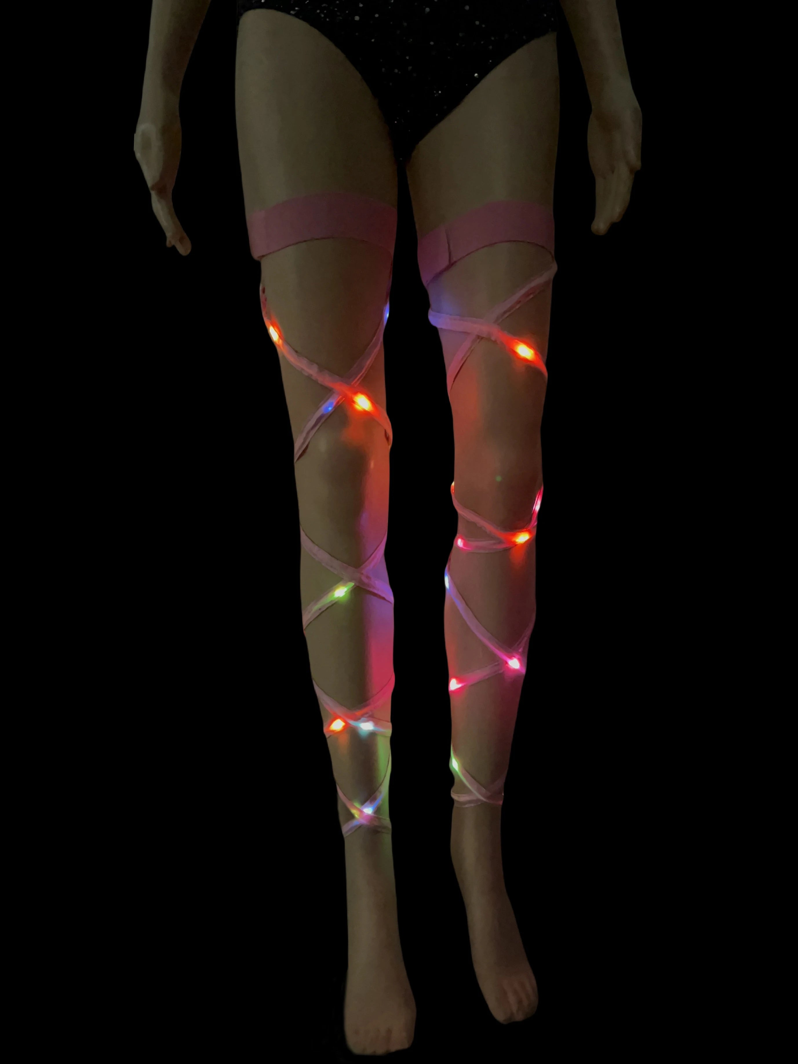 New Women's LED Rave Leg Wraps clothing accessories Personality Fashion Suitable For Multiple Scenarios LED lights Up Leg Wraps - Cosmic Twink