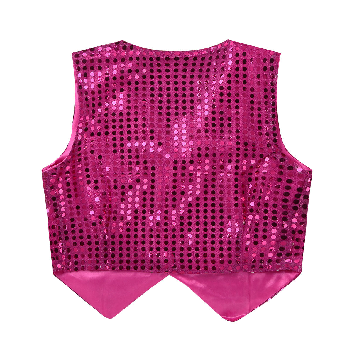 Mens Shiny Sequined Vest Tops V Neck Disco Irregular Hem Waistcoat Hiphop Jazz Dance Festival Rave Outfits Performance Costume - Cosmic Twink