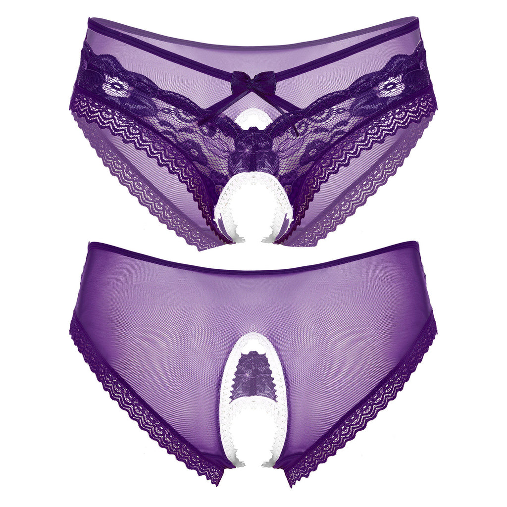 Mens Sexy Panties Lingerie Gay Male Sexy Briefs Underwear See-Through Mesh Strappy Crotchless Underpants - Cosmic Twink
