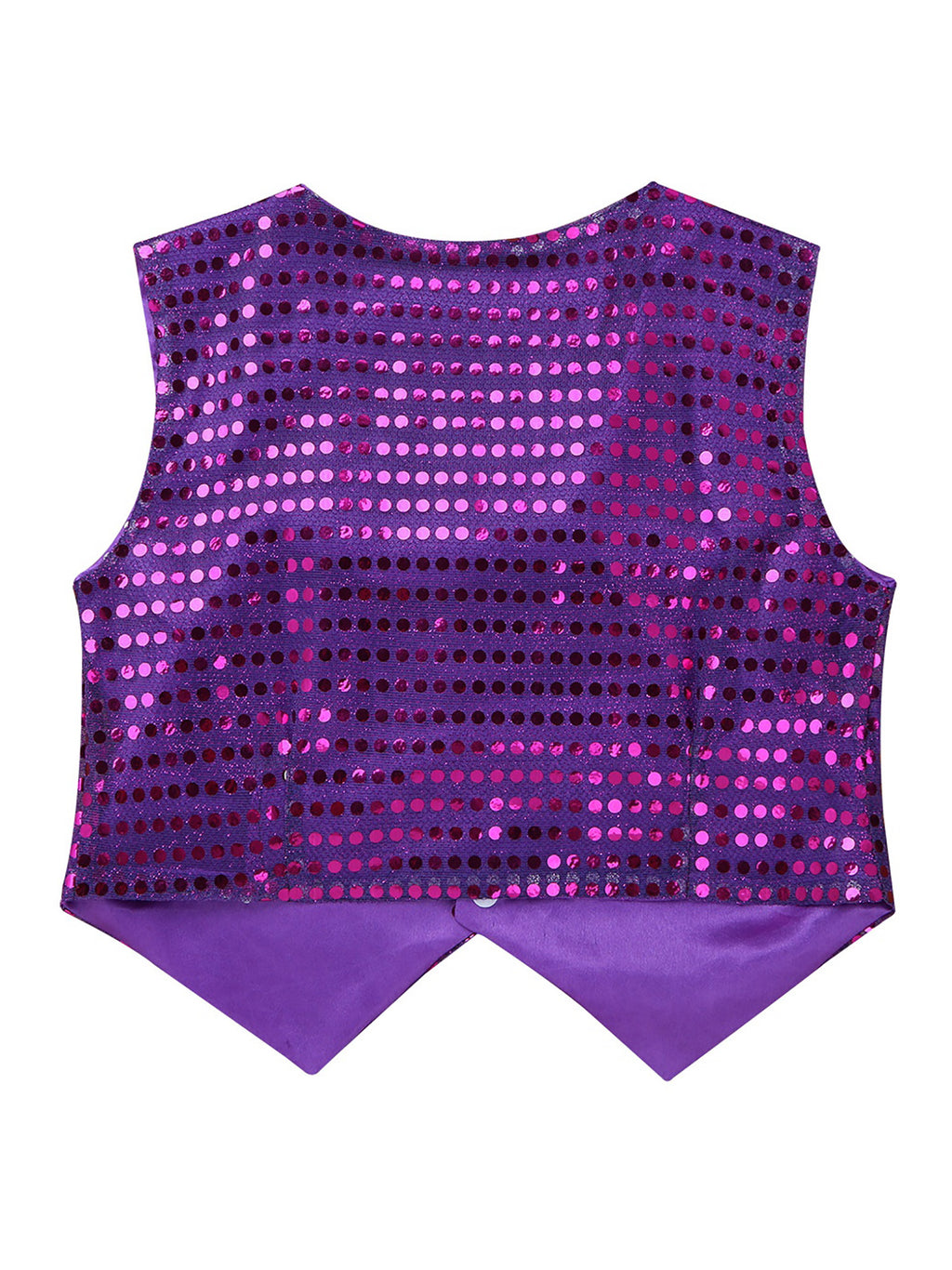 Mens Shiny Sequined Vest Tops V Neck Disco Irregular Hem Waistcoat Hiphop Jazz Dance Festival Rave Outfits Performance Costume - Cosmic Twink