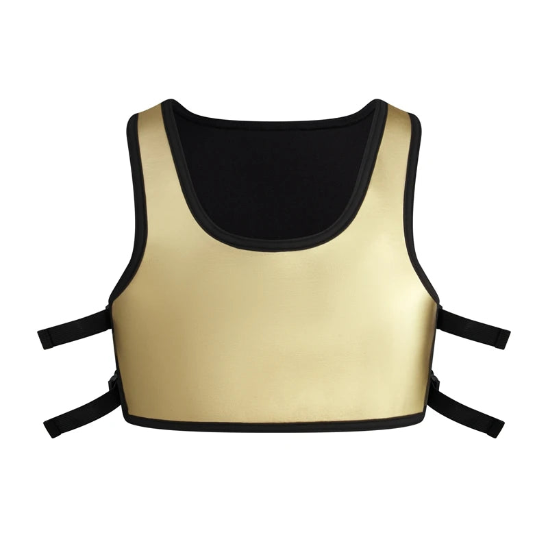 Harness Men Strap Costume Sexy Shoulder Bondage Chest Lingerie Metal Shaper Gay Men Underwear Neoprene & Metallic Leather Top - Cosmic Twink