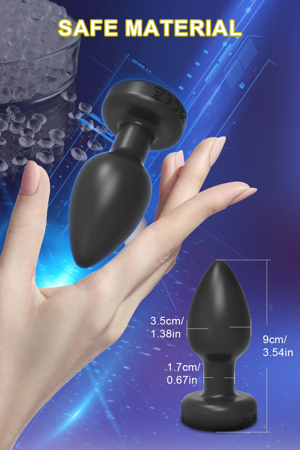 Anal Plug Vibrator Gay Anal Dildo Toy Butt Plug Stimulator Masturbation Penetration Vagina Anal Vibrating Men Women Toys Adults - Cosmic Twink
