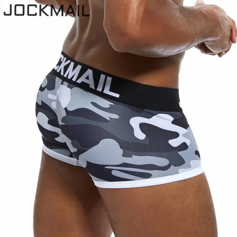 Camouflage Men Underwear JOCKMAIL Brand Breathable Boxer shorts Underpants Male Panties U convex pouch Sexy Cueca Soft Gay Pants - Cosmic Twink