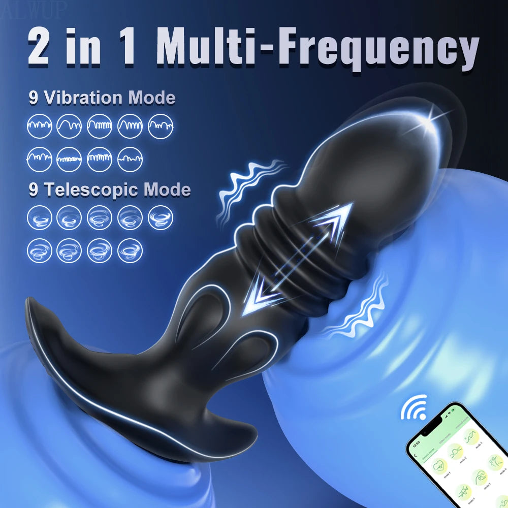 Anal Plug Vibrator Gay Anal Dildo Toy Butt Plug Stimulator Masturbation Penetration Vagina Anal Vibrating Men Women Toys Adults - Cosmic Twink