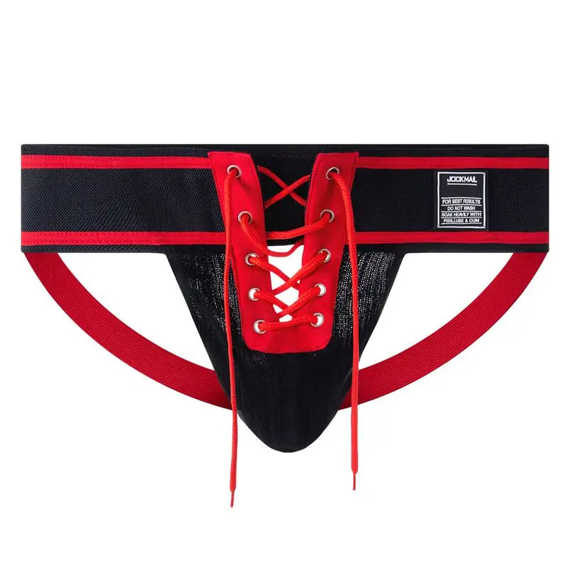 Jockmail Sexy Men Underwear Briefs Jockstrap Bare Buttocks Panties Gay Male Panties Shorts Bulging Bag Soft Underpants Cueca - Cosmic Twink