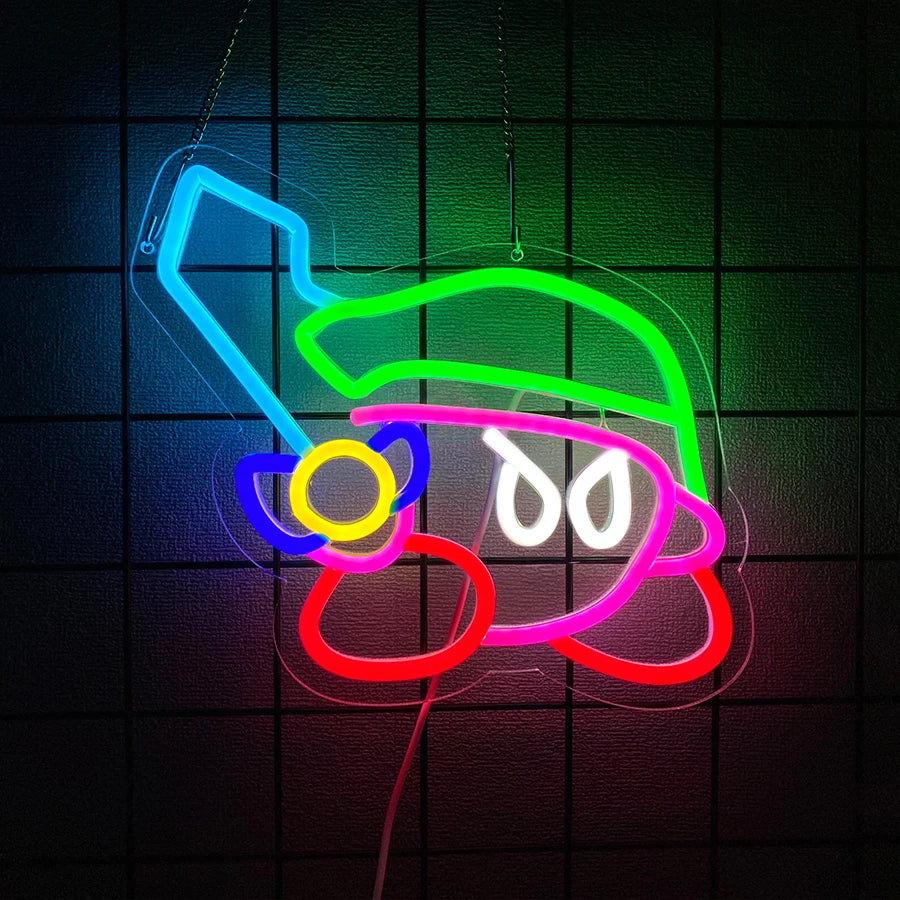 Neon Sign Anime Rick LED Neon Lights for Wall Decor,Bomb LED Sign Anime Decor for Man Cave, Bedroom, Game Room, Pickle Party - Cosmic Twink