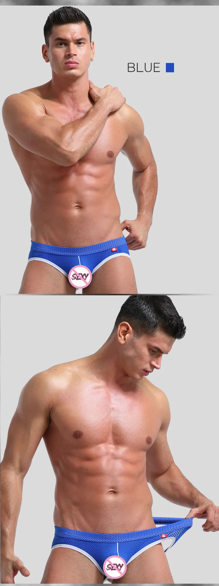 Hot-Selling Mens Sexy Gay Underwear Briefs Jockstrap Briefs G String Thongs Men Gay Penis Pouch Panties Low Rise Male Underpant - Cosmic Twink