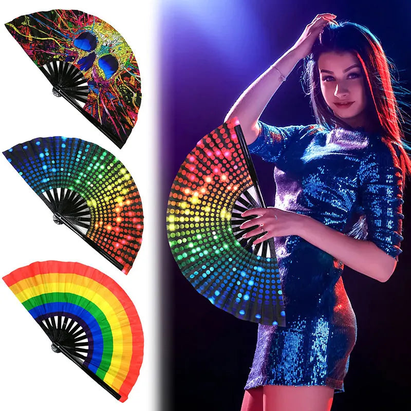 Chinese Kung Fu Fan Martial Arts Dance Folding Fan Traditional Martial Ventilador Portable Hand Folding Fans Performance Props - Cosmic Twink