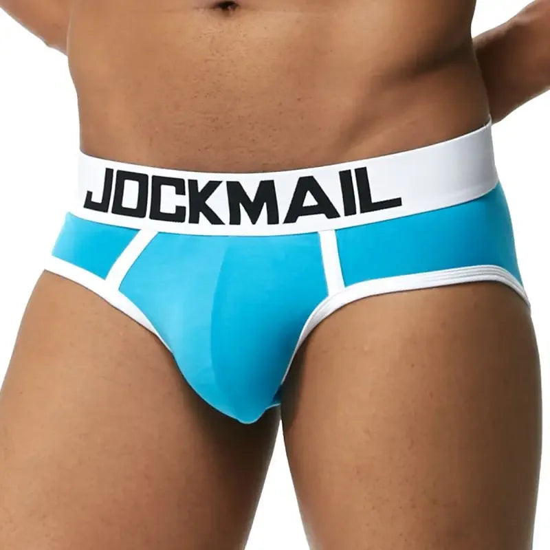 JOCKMAIL Brand Men Underwear Briefs Sexy Gay Penis Pouch Push up calzoncillos hombre slip cuecas Gay Underwear Enhancing panties - Cosmic Twink