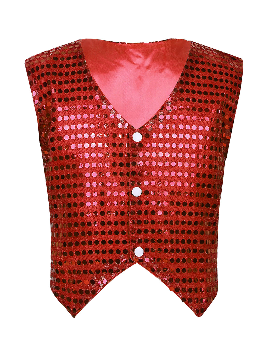 Mens Shiny Sequined Vest Tops V Neck Disco Irregular Hem Waistcoat Hiphop Jazz Dance Festival Rave Outfits Performance Costume - Cosmic Twink