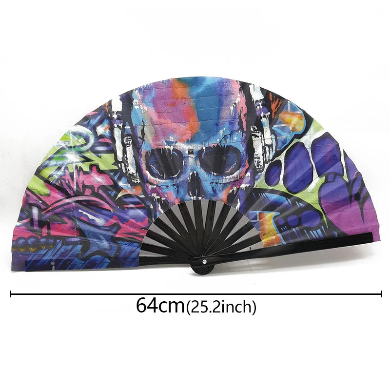 Chinese Kung Fu Fan Martial Arts Dance Folding Fan Traditional Martial Ventilador Portable Hand Folding Fans Performance Props - Cosmic Twink