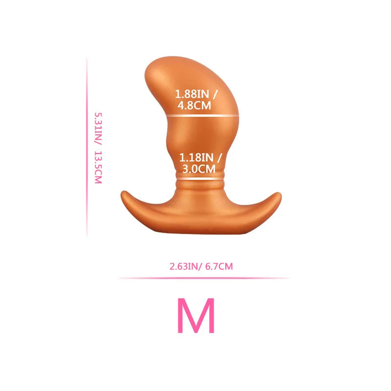 Glow in The Dark Colorful Silicone Buttocks Butt Plug Soft Women's Gay Men Prostate Massager - Cosmic Twink