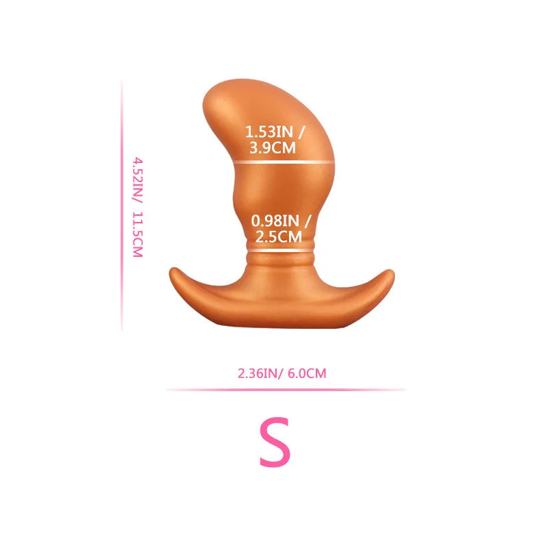 Glow in The Dark Colorful Silicone Buttocks Butt Plug Soft Women's Gay Men Prostate Massager - Cosmic Twink