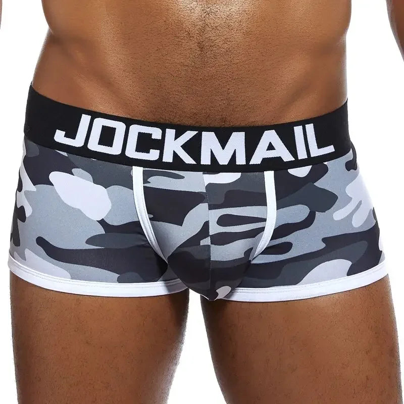 Camouflage Men Underwear JOCKMAIL Brand Breathable Boxer shorts Underpants Male Panties U convex pouch Sexy Cueca Soft Gay Pants - Cosmic Twink