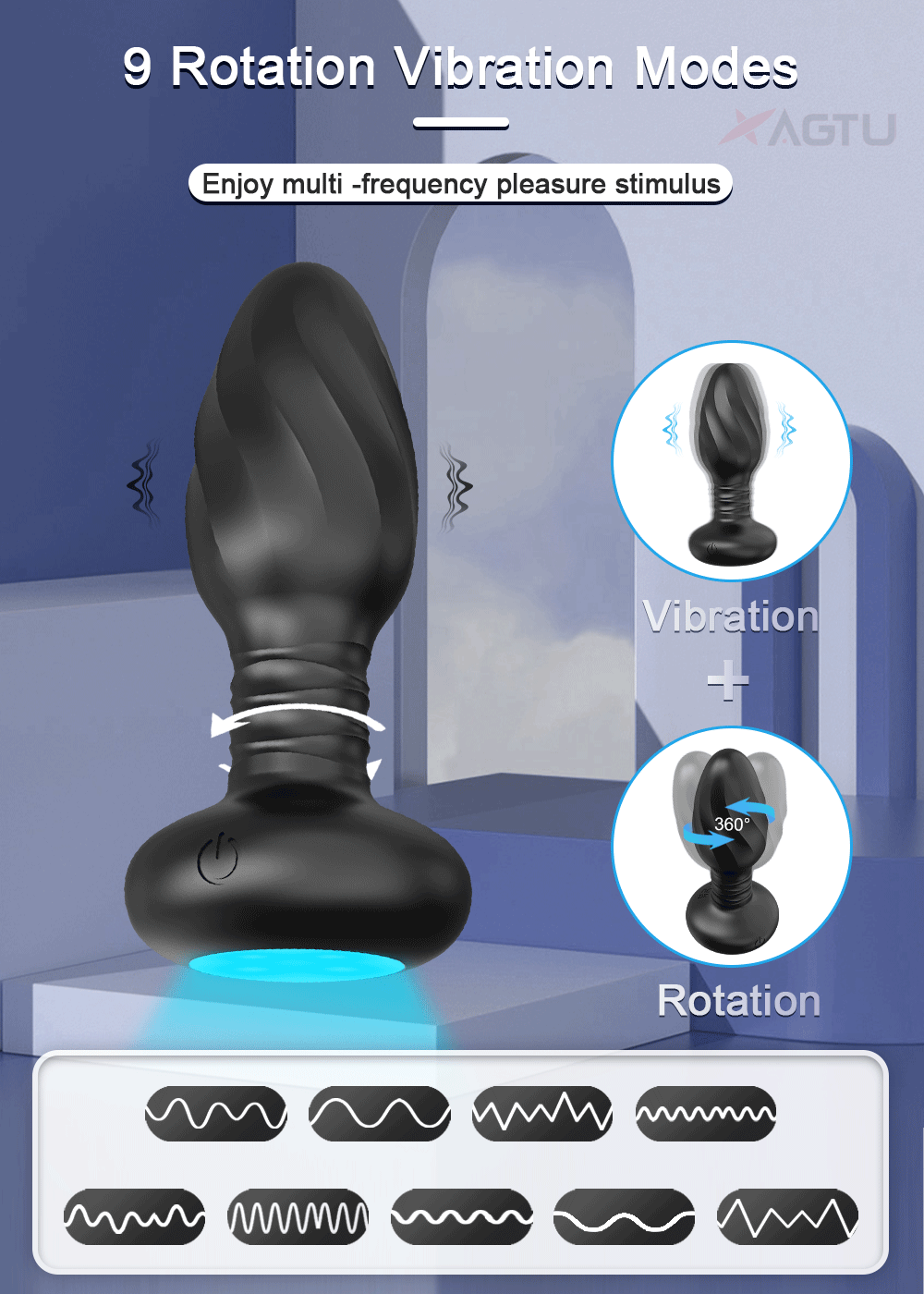 Anal Plug Vibrator Gay Anal Dildo Toy Butt Plug Stimulator Masturbation Penetration Vagina Anal Vibrating Men Women Toys Adults - Cosmic Twink
