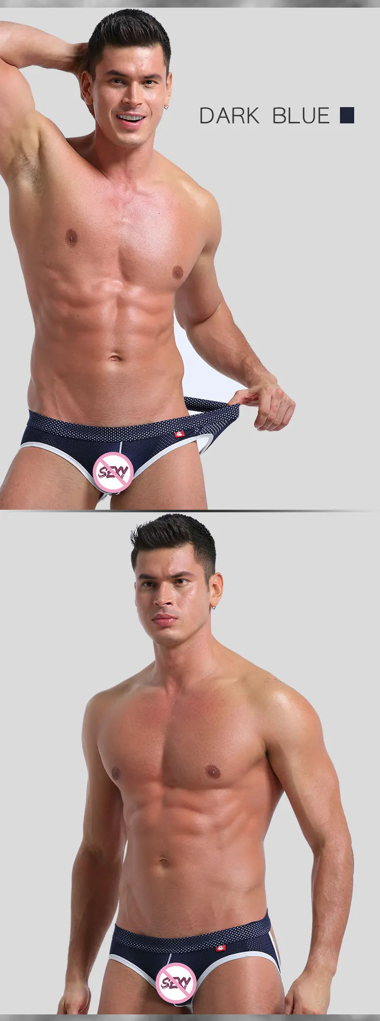 Hot-Selling Mens Sexy Gay Underwear Briefs Jockstrap Briefs G String Thongs Men Gay Penis Pouch Panties Low Rise Male Underpant - Cosmic Twink