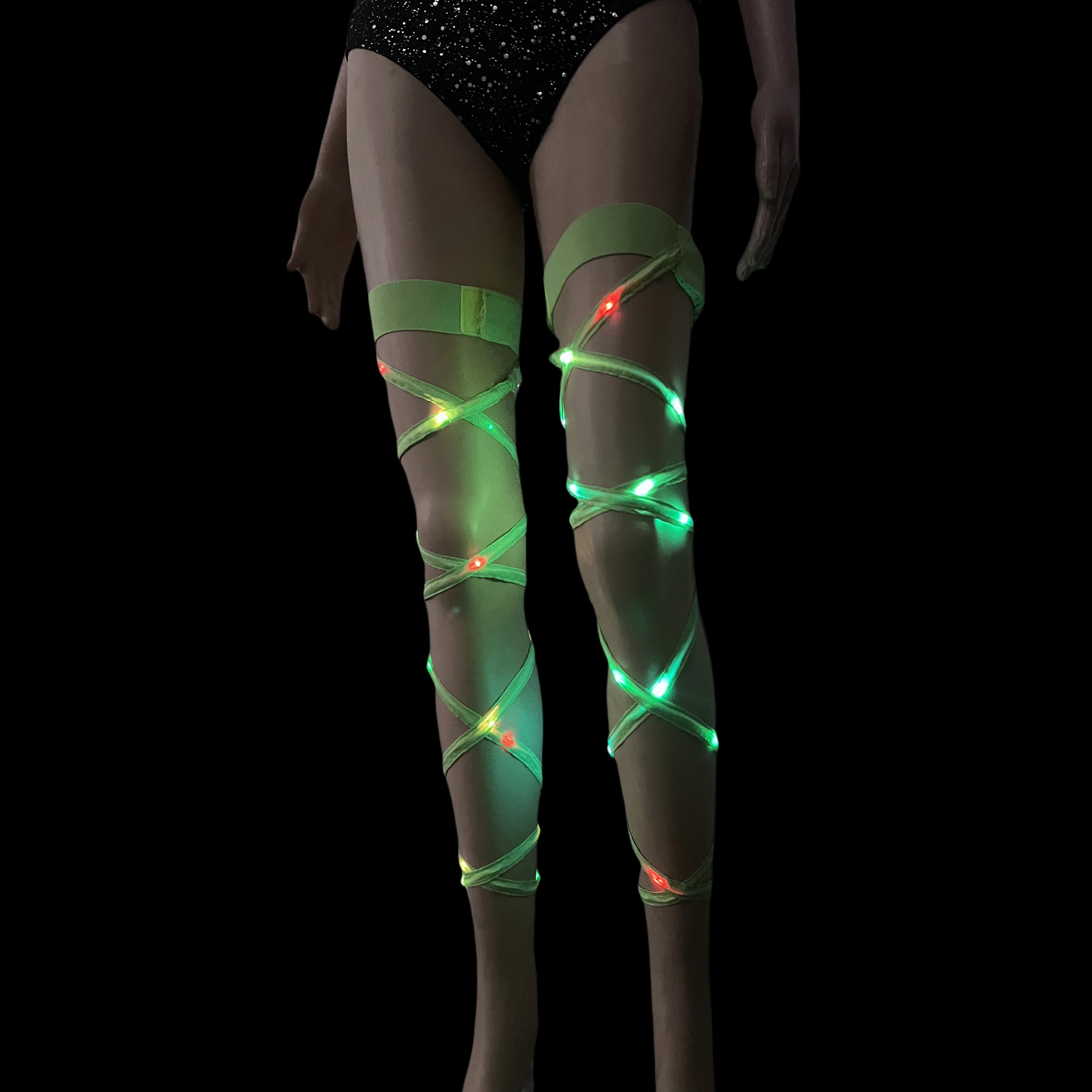 New Women's LED Rave Leg Wraps clothing accessories Personality Fashion Suitable For Multiple Scenarios LED lights Up Leg Wraps - Cosmic Twink