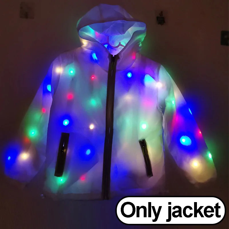 Glowing vest lumnious jacket with led lights Rave performance Dress for dancing man women night running led costume - Cosmic Twink