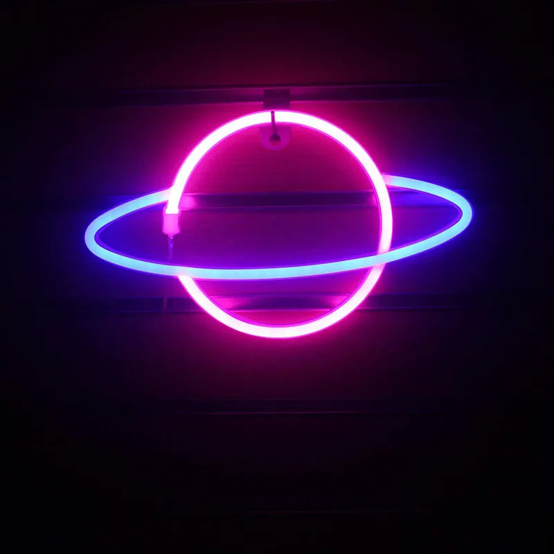 LED Neon Lamp Sign Astronaut Game Lamp Neon Wall Lights Night Light for Room Holiday Party Decor Cool Birthday Christmas Gift - Cosmic Twink
