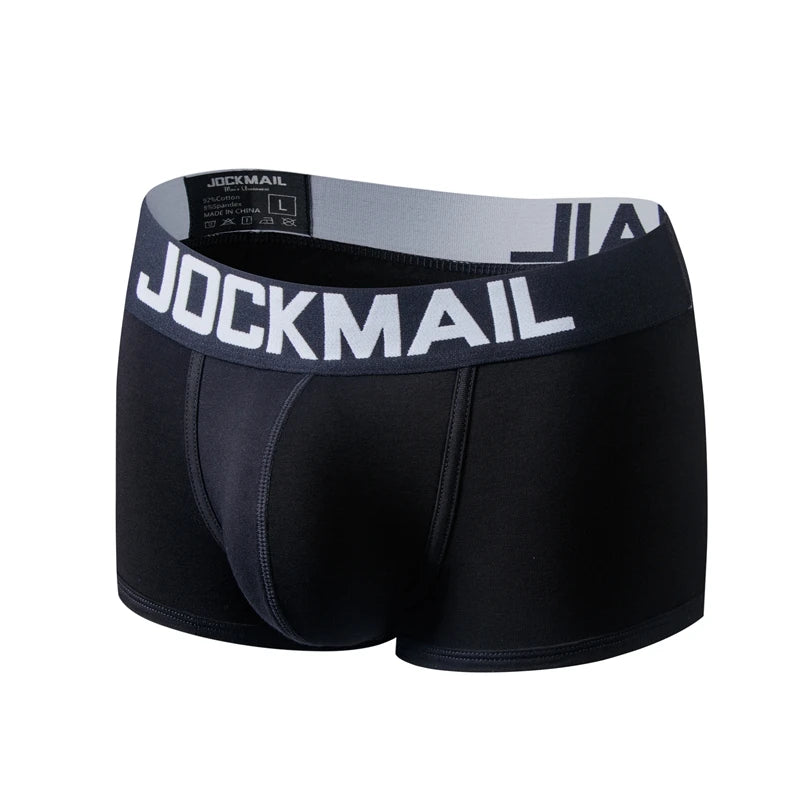JOCKMAIL Male Panties Breathable Boxers Cotton Sexy Men Underwear U convex pouch Gay Underpants Printed 17 models boxershorts - Cosmic Twink