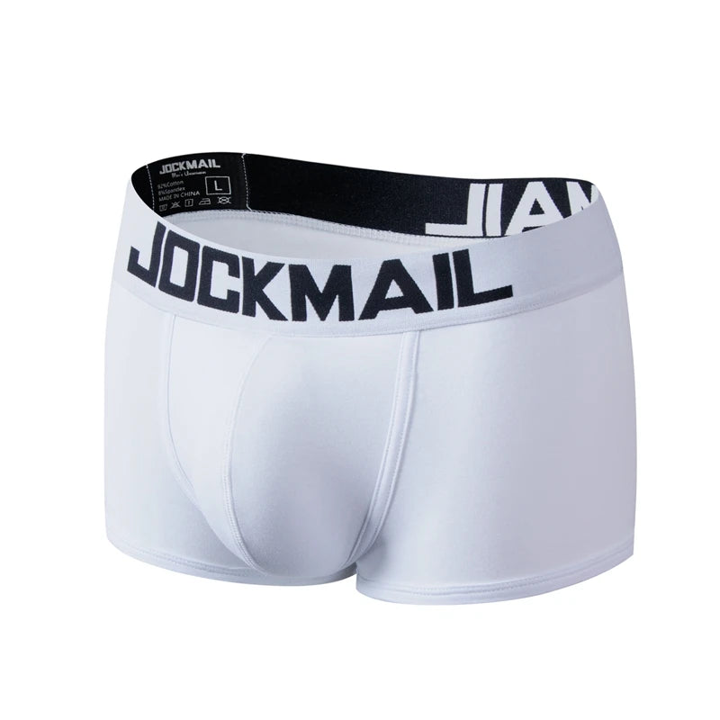 JOCKMAIL Male Panties Breathable Boxers Cotton Sexy Men Underwear U convex pouch Gay Underpants Printed 17 models boxershorts - Cosmic Twink