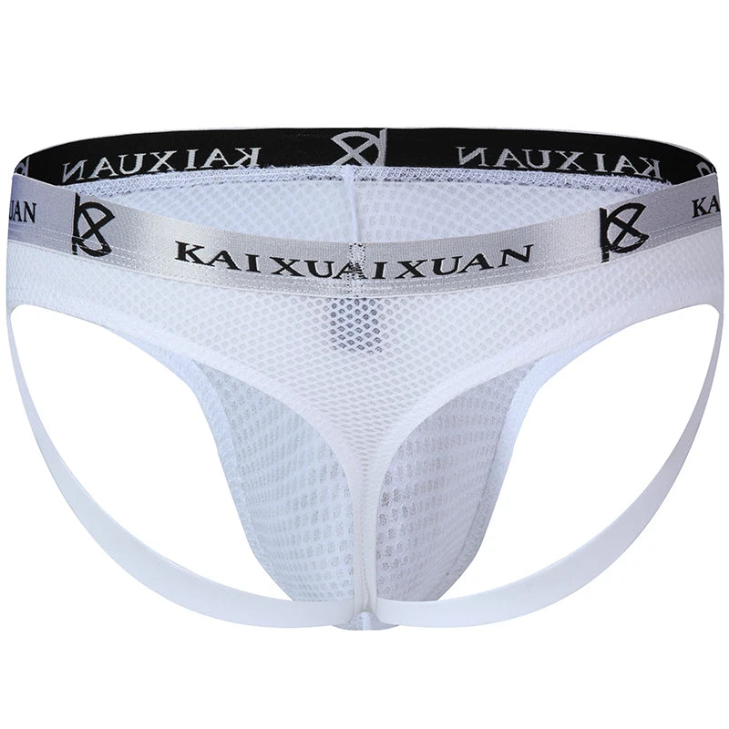 Men's Breathable Briefs Boxer Sexy Bikini Short Underwear Night Party Underpants Male Panties Gay Elastic Low-rise Pouch Thongs - Cosmic Twink