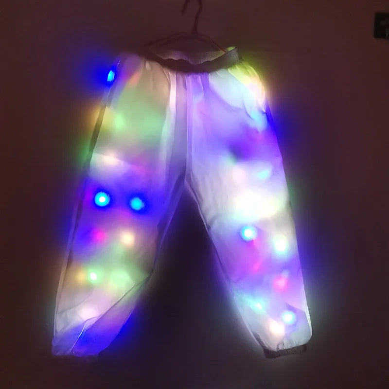 Glowing vest lumnious jacket with led lights Rave performance Dress for dancing man women night running led costume - Cosmic Twink