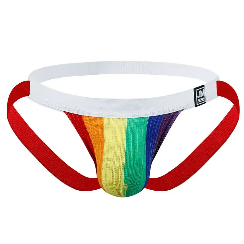 Jockmail Sexy Men Underwear Briefs Jockstrap Bare Buttocks Panties Gay Male Panties Shorts Bulging Bag Soft Underpants Cueca - Cosmic Twink