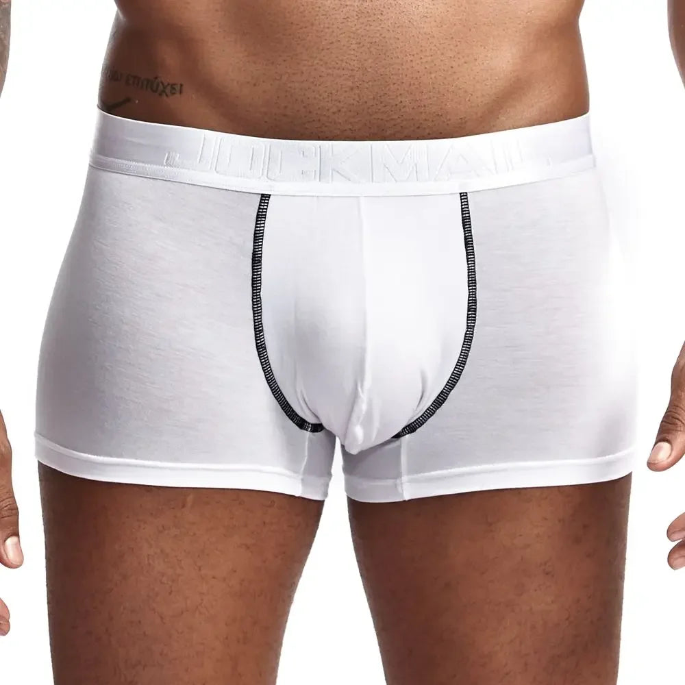 JOCKMAIL Male Panties Breathable Boxers Cotton Sexy Men Underwear U convex pouch Gay Underpants Printed 17 models boxershorts - Cosmic Twink