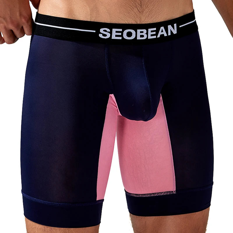 Seobean-men's new coming long boxer briefs underwear - Cosmic Twink