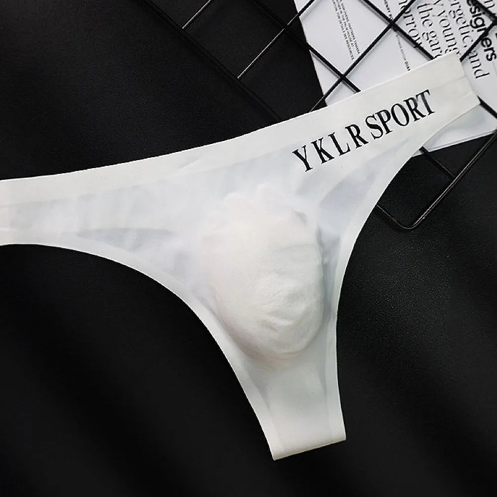 Men G-strings Men's Seamless Sexy Sports Fitness Panties Thin Low Waist Briefs Male Underwear Super Comfortable Plus Size - Cosmic Twink