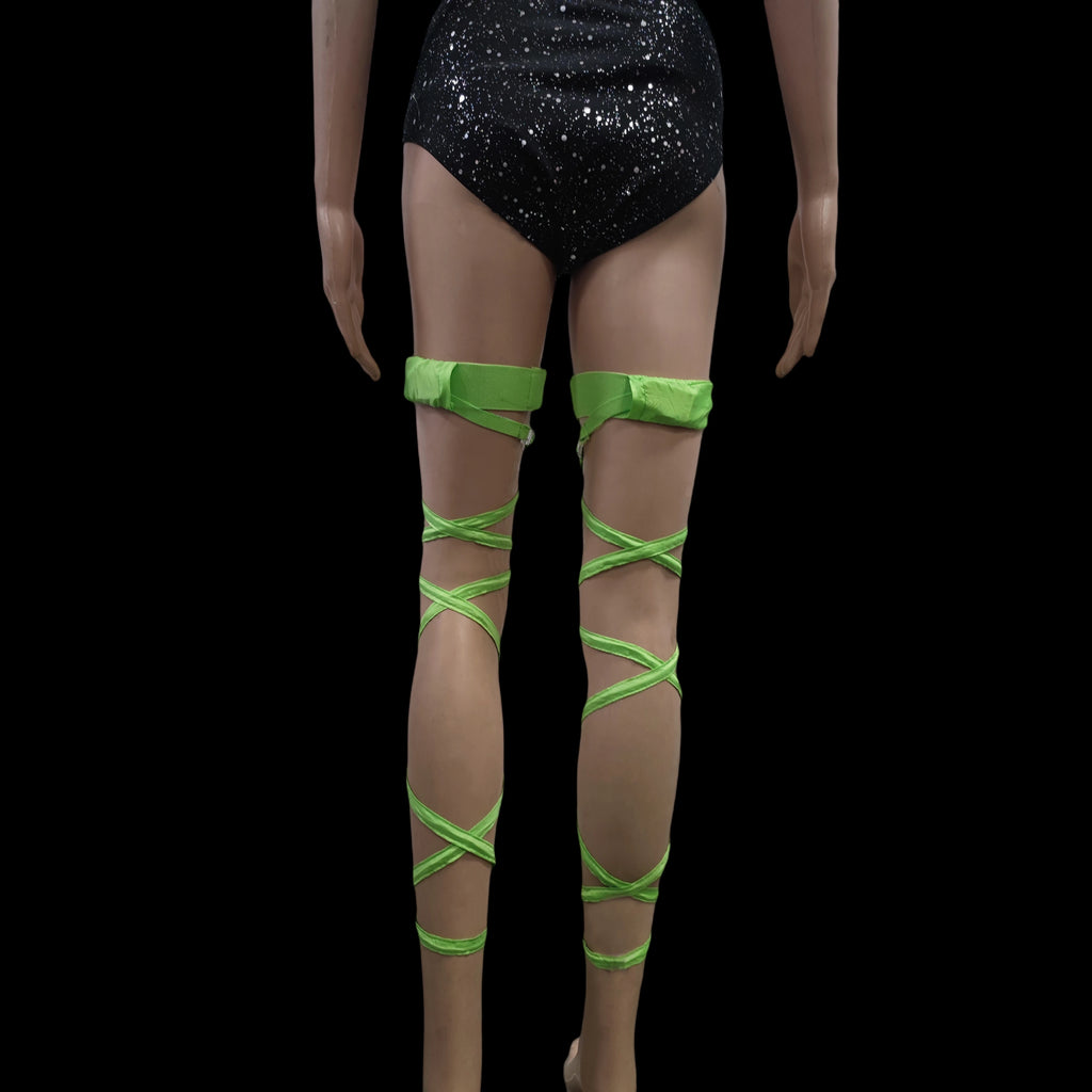 New Women's LED Rave Leg Wraps clothing accessories Personality Fashion Suitable For Multiple Scenarios LED lights Up Leg Wraps - Cosmic Twink