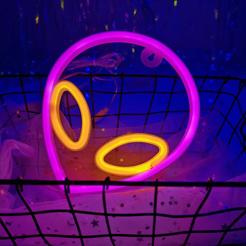 Alien LED Neon Signs Light Logo Gaming Wall lamp Funny Alien Atmosphere Lighting for Kids Gift Game Office Party Camping Decor - Cosmic Twink