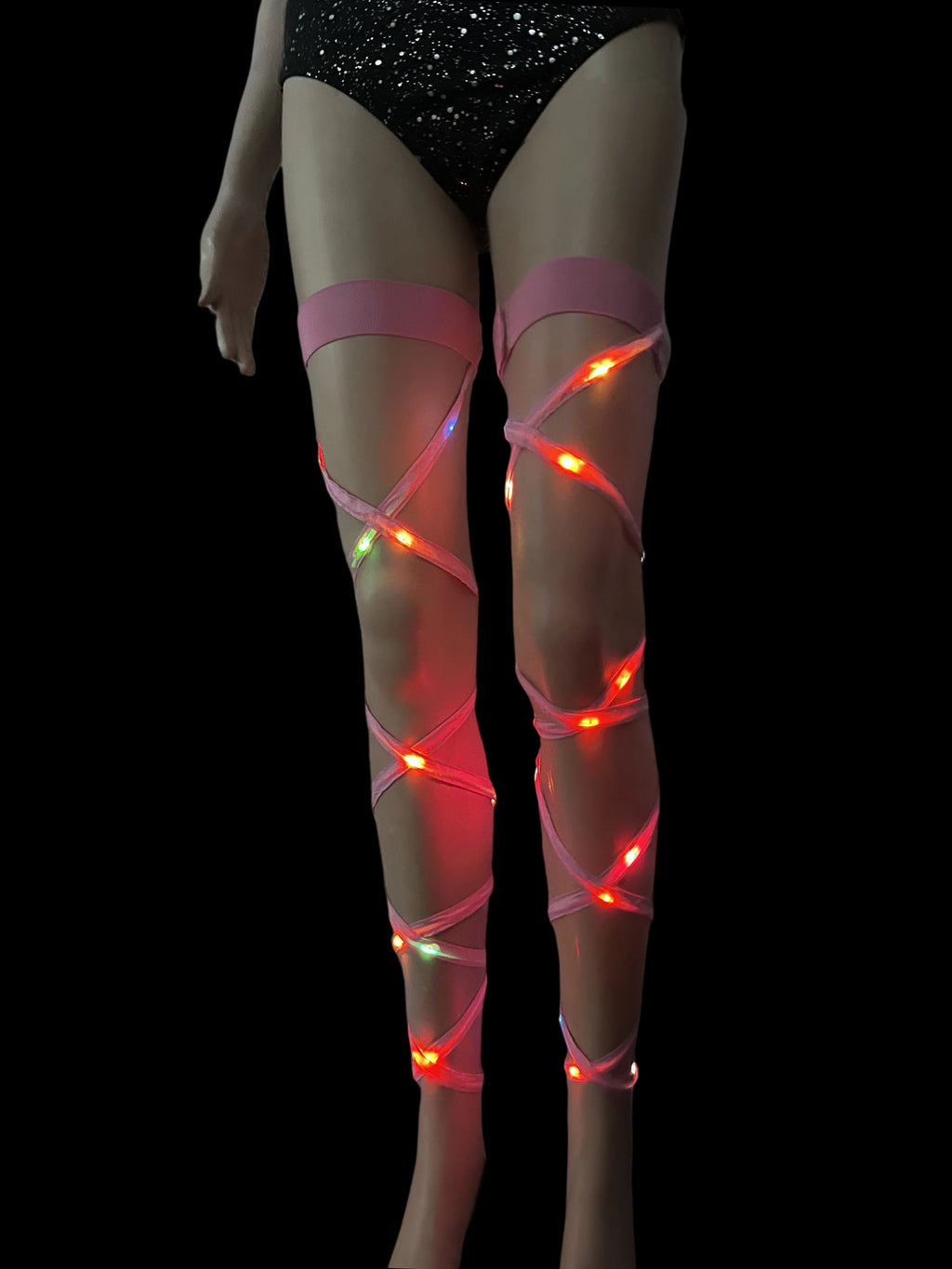 New Women's LED Rave Leg Wraps clothing accessories Personality Fashion Suitable For Multiple Scenarios LED lights Up Leg Wraps - Cosmic Twink