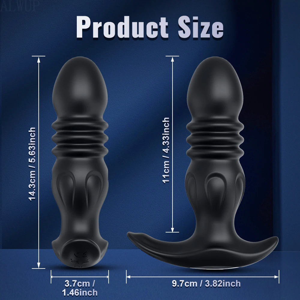 Anal Plug Vibrator Gay Anal Dildo Toy Butt Plug Stimulator Masturbation Penetration Vagina Anal Vibrating Men Women Toys Adults - Cosmic Twink