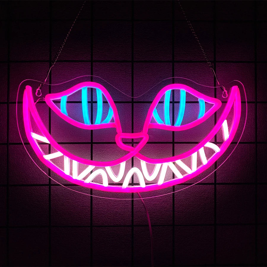 Cat Neon Sign for Wall Decor，Cat Lover Led  Light Up Signs for Bedroom Man Cave Home Animal Bar Pet Shop Birthday Party Decor - Cosmic Twink