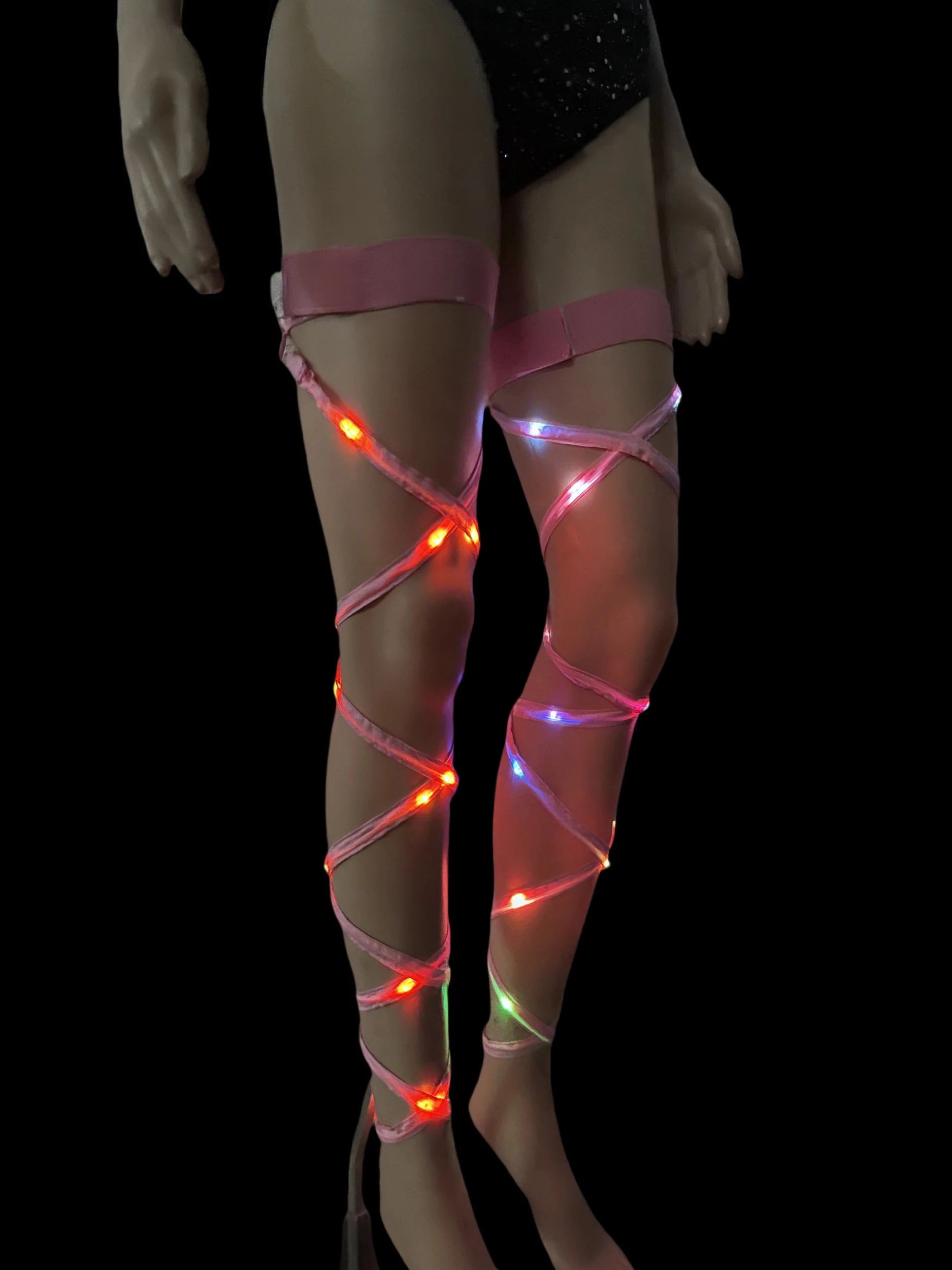 New Women's LED Rave Leg Wraps clothing accessories Personality Fashion Suitable For Multiple Scenarios LED lights Up Leg Wraps - Cosmic Twink