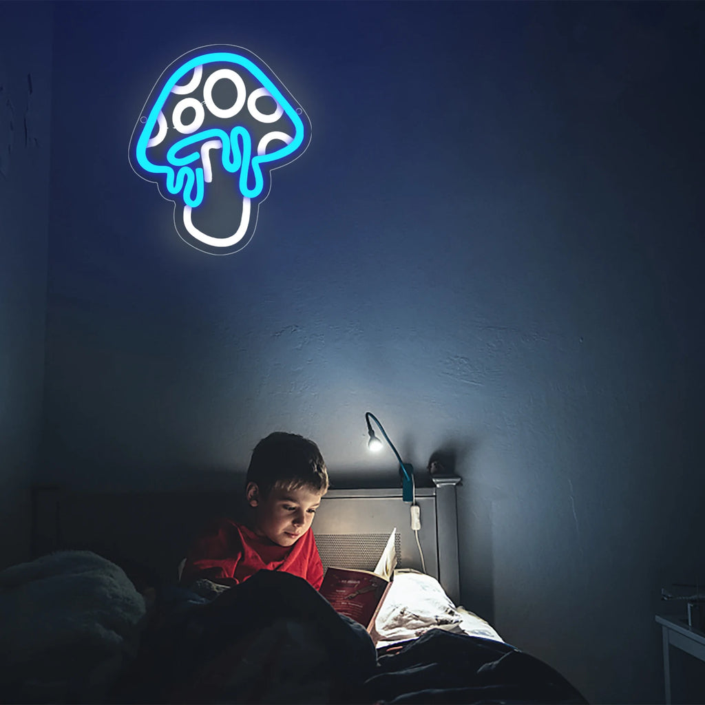 Mushroom Neon Sign Led Mushroom Neon Light  3d Wall Art Mushroom Night Neon Signs For Wall Decor Game Room Bedroom Decor - Cosmic Twink