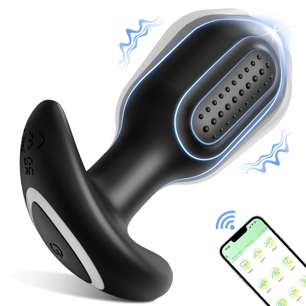 Anal Plug Vibrator Gay Anal Dildo Toy Butt Plug Stimulator Masturbation Penetration Vagina Anal Vibrating Men Women Toys Adults - Cosmic Twink