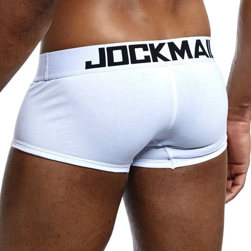 JOCKMAIL Male Panties Breathable Boxers Cotton Sexy Men Underwear U convex pouch Gay Underpants Printed 17 models boxershorts - Cosmic Twink