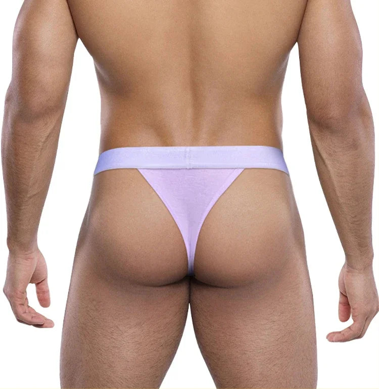 Modal Men's Sexy Briefs Low Waisted Bikini Thongs Jockstrap Underwear Gay Sissy Panties Calzoncillos Hombre - Cosmic Twink