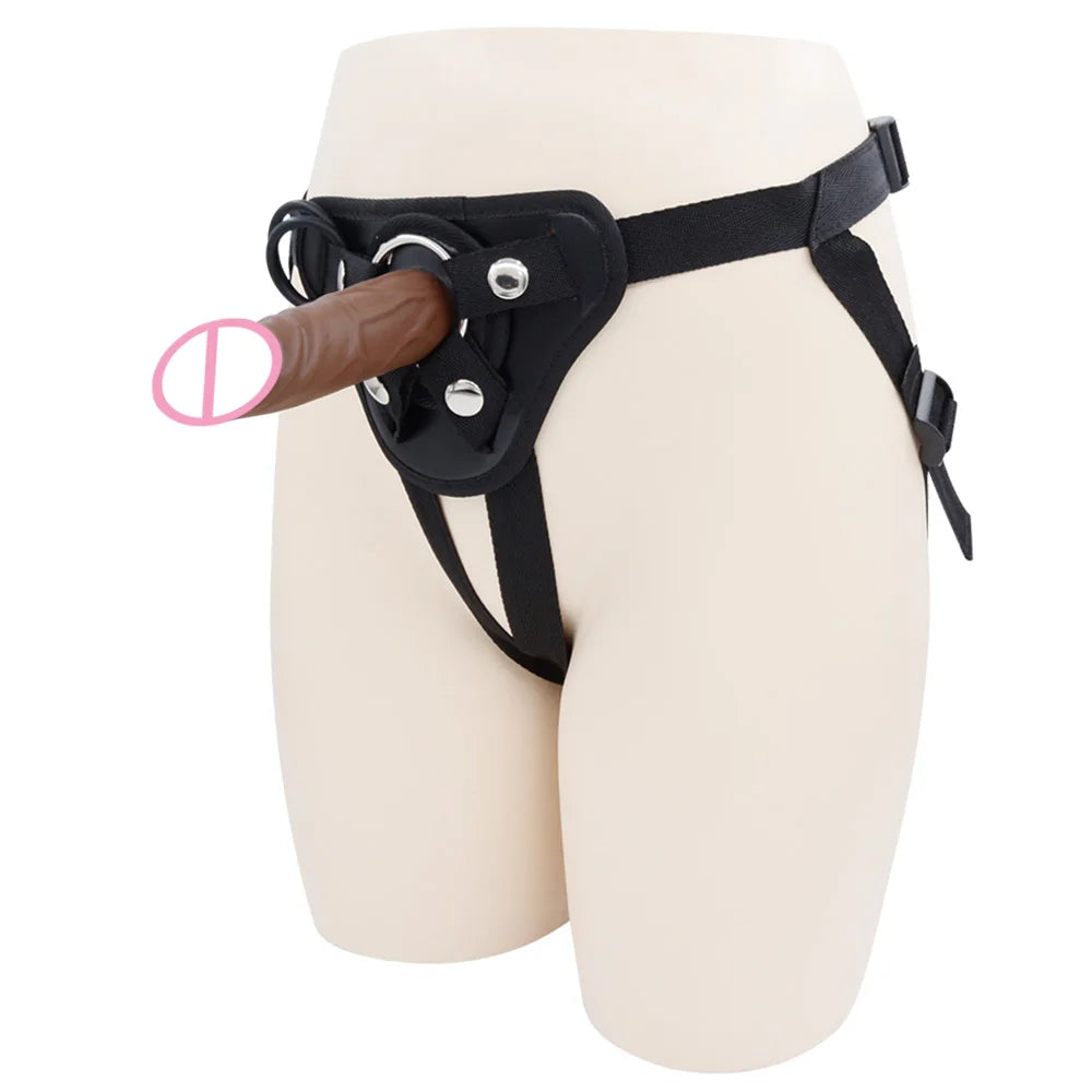 Men Strap On Dildo Panties Wearable Massager Penis Penetration For Couples Dildos Lesbian Cock Gay Harness Women Realistic SexSM - Cosmic Twink