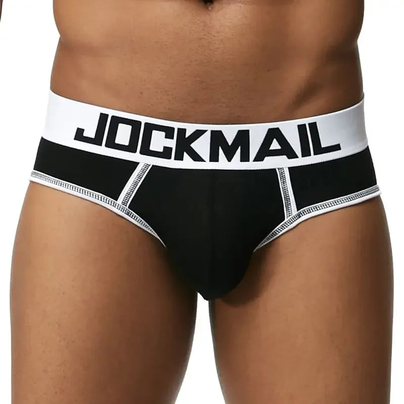 JOCKMAIL Brand Men Underwear Briefs Sexy Gay Penis Pouch Push up calzoncillos hombre slip cuecas Gay Underwear Enhancing panties - Cosmic Twink