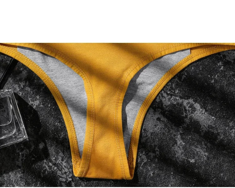 Lingerie sexy Men Underwear U Convex Sports Fitness Letter tanga hombre Cotton Low Waist strings Seamless Briefs Thong T Pants - Cosmic Twink