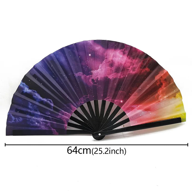 Chinese Kung Fu Fan Martial Arts Dance Folding Fan Traditional Martial Ventilador Portable Hand Folding Fans Performance Props - Cosmic Twink