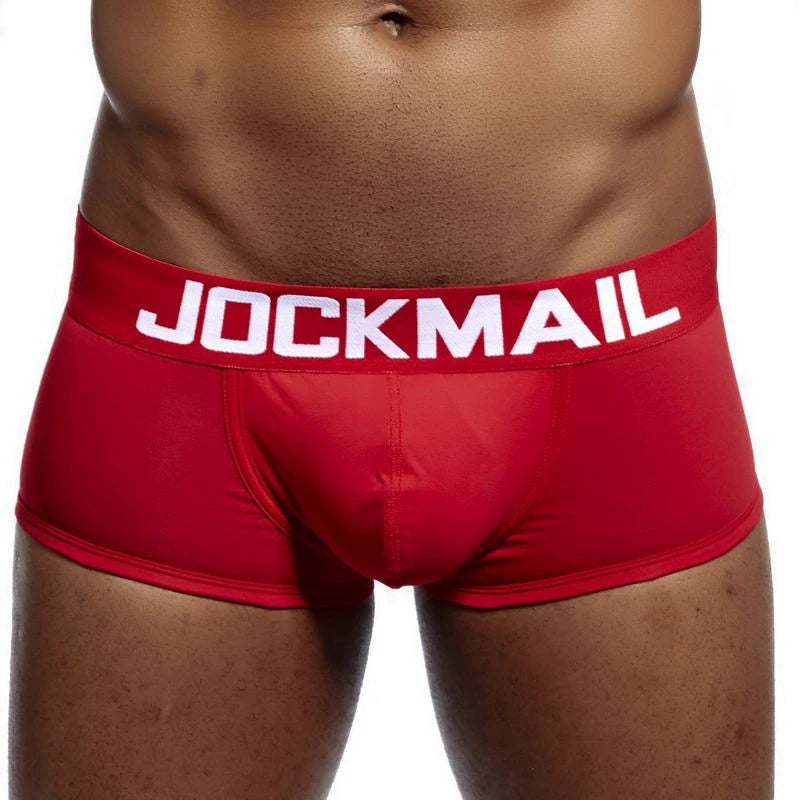 JOCKMAIL Male Panties Breathable Boxers Cotton Sexy Men Underwear U convex pouch Gay Underpants Printed 17 models boxershorts - Cosmic Twink